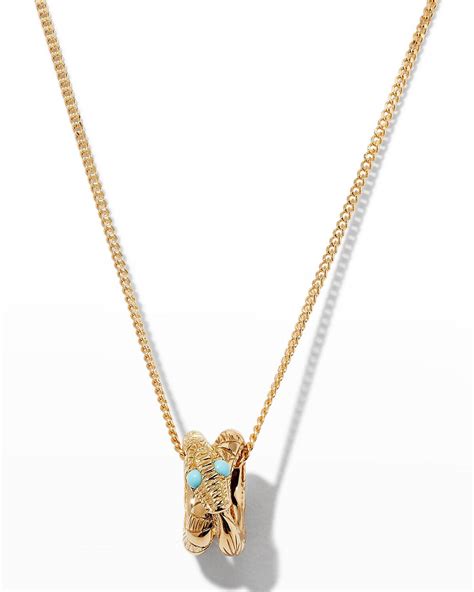 gucci ouroboros chain agat|Gucci Ouroboros Yellow Gold Necklace with Turquoise.